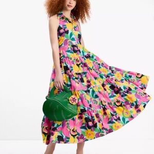 kate spade orchid bloom halter dress